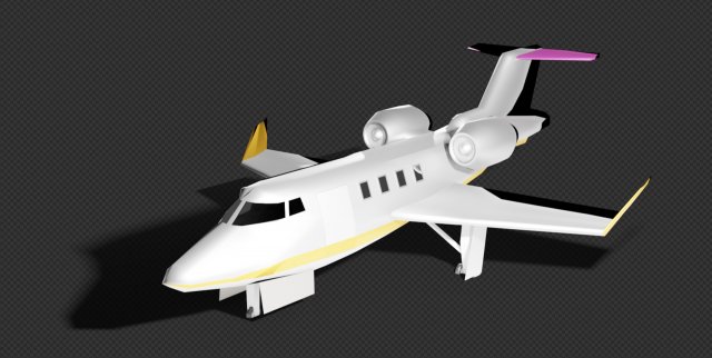 learjet 55 3D Model .c4d .max .obj .3ds .fbx .stl .blend 