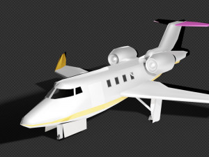 learjet 55 3D Model