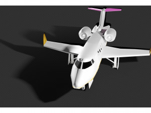 learjet 55 3D Model