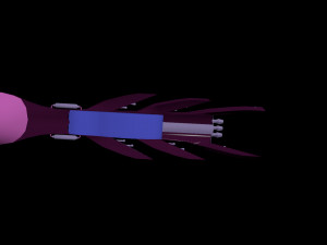 violet spaceship 3D Model