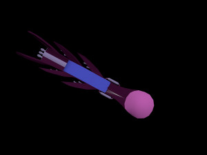 violet spaceship 3D Model