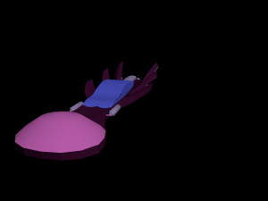 violet spaceship 3D Model