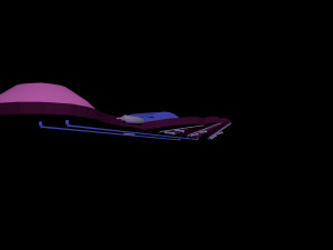 violet spaceship 3D Model