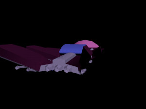 violet spaceship 3D Model