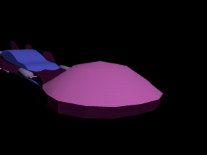 violet spaceship 3D Model