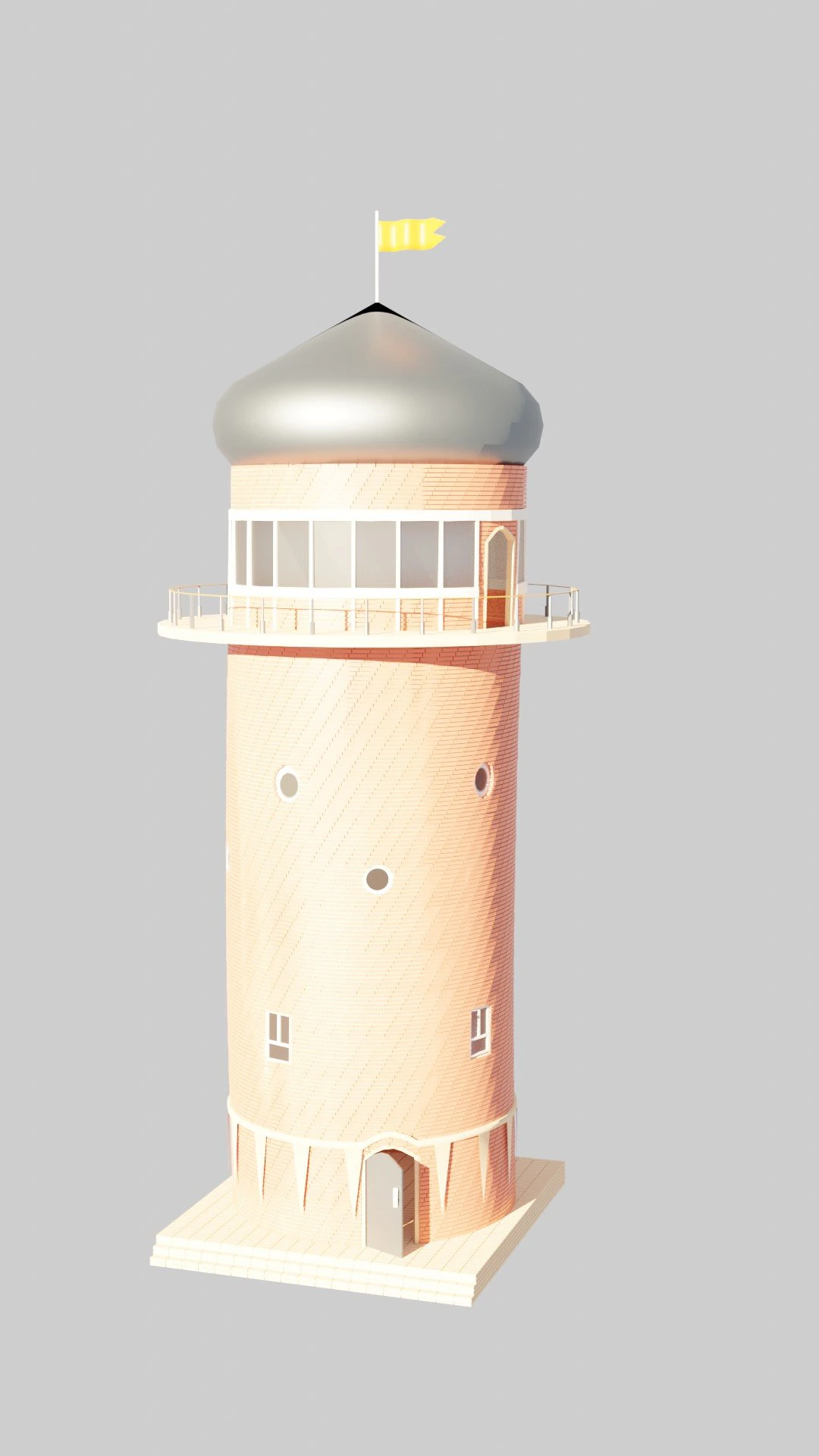 brick tower 3D Model .c4d .max .obj .3ds .fbx .stl .blend