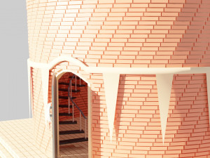 brick tower Modelo 3D
