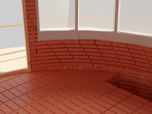 brick tower Modelo 3D