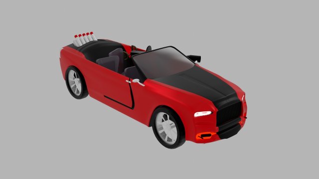 cabriolet 3D 모델 .c4d .max .obj .3ds .fbx .stl .blend 