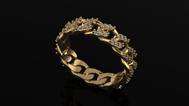ring diamond 3D Print Model .c4d .max .obj .3ds .fbx .stl .blend 