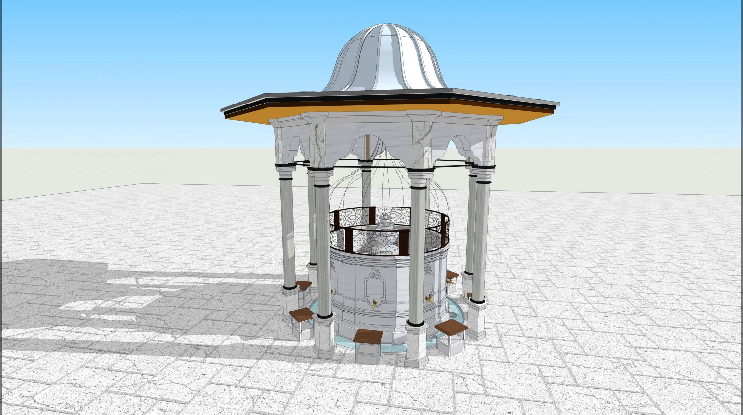 cami &ccedil;eşmesi 3D Model .c4d .max .obj .3ds .fbx .stl .blend 