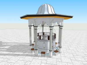 mosque fountain 3D Model
