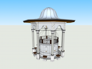 mosque fountain Model 3D