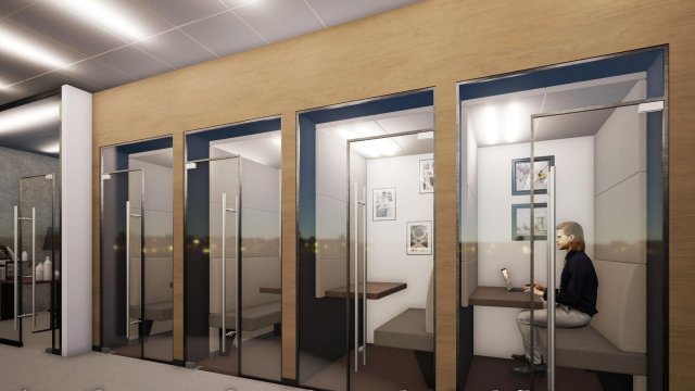 Coworking capsule 3D Model .c4d .max .obj .3ds .fbx .stl .blend 