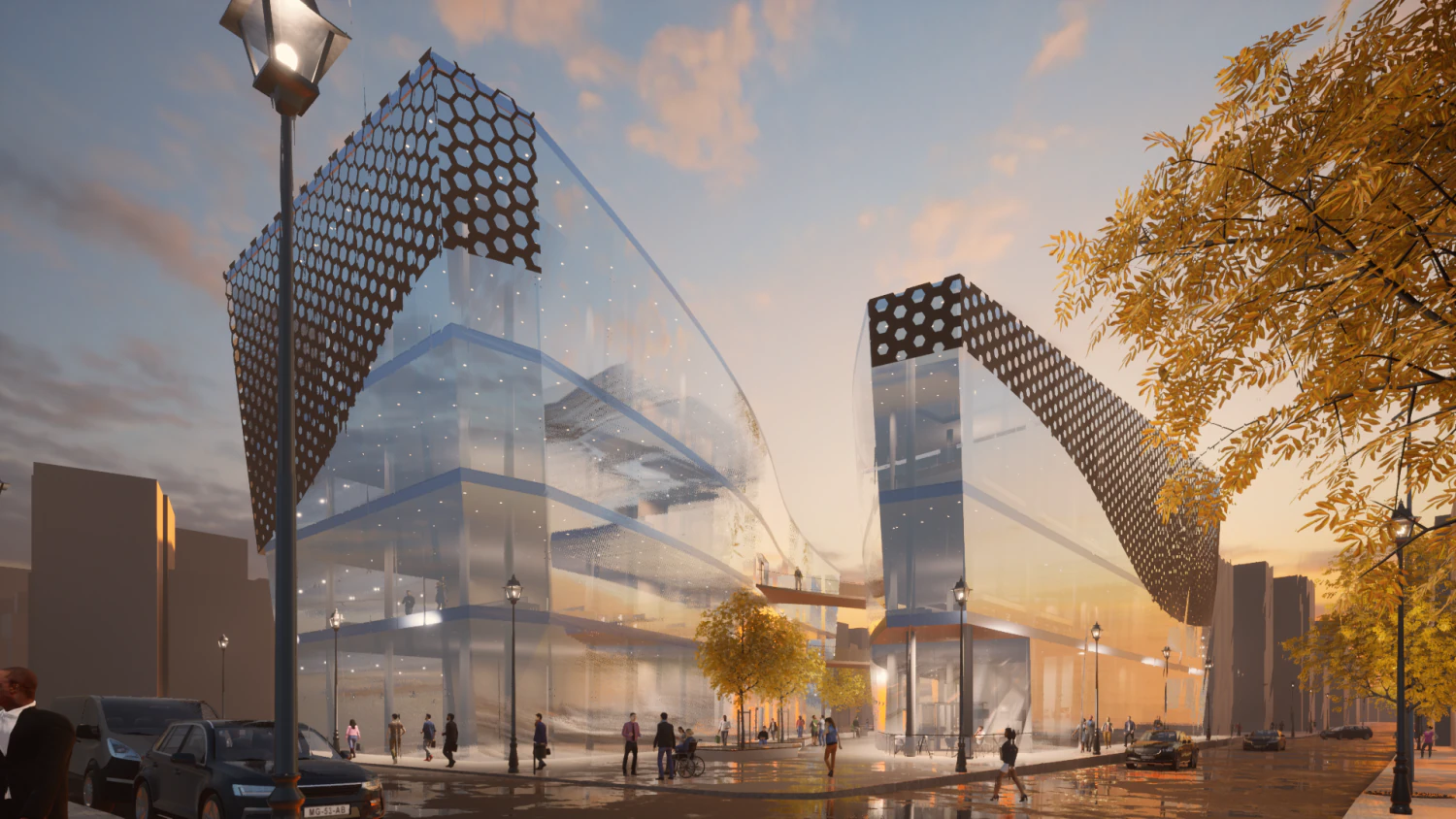 Modern Library 3D Model .c4d .max .obj .3ds .fbx .stl .blend
