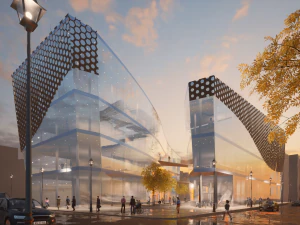 आधुनिक पुस्तकालय 3D मॉडल