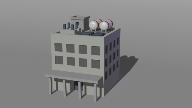 4-storey building 3D 모델 .c4d .max .obj .3ds .fbx .stl .blend 