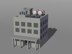 4-storey building 3D 模型