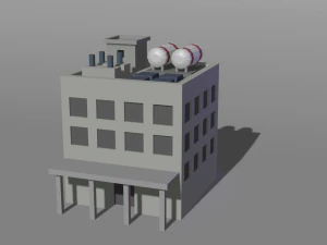 Edificio di 4 piani Modello 3D