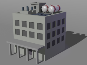 4-storey building 3D 모델