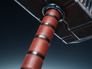 molot-game ready low poly battle hammer model 3D Model