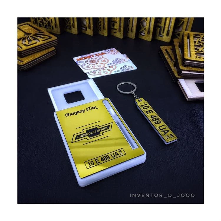 for card car for laser cutting 3D Model .c4d .max .obj .3ds .fbx .stl .blend 