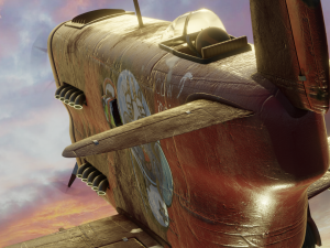 Stylized military aircraftPBRready to play Modelo 3D