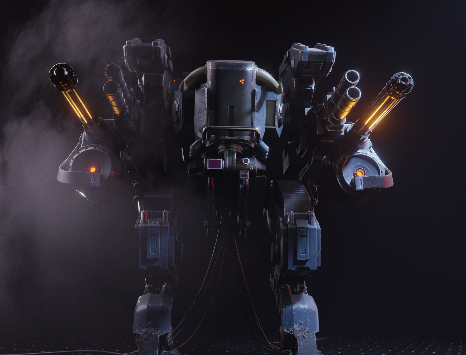 Stylized combat robot PBR LowPoly game-ready Low-poly 3D Модель in Боевой  3DExport