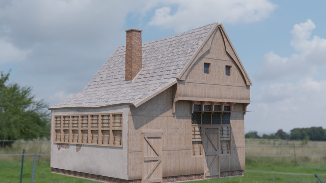 Medieval housefully ready to playlow poly Low-poly 3D Model .c4d .max .obj .3ds .fbx .stl .blend 