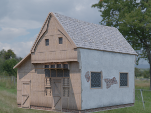 Medieval housefully ready to playlow poly Low-poly 3D Model