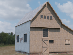 Medieval housefully ready to playlow poly Low-poly 3D Model