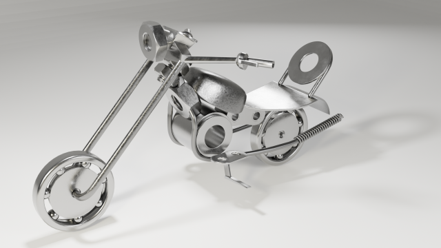 Stylized motorcycle Modello 3D .c4d .max .obj .3ds .fbx .stl .blend 