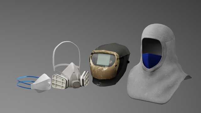Mask pack 3D Model .c4d .max .obj .3ds .fbx .stl .blend 