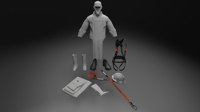 PPE Pack 3D 모델 .c4d .max .obj .3ds .fbx .stl .blend