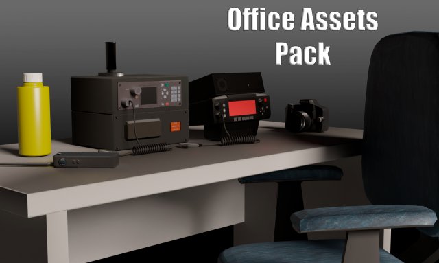 Office Pack Modelo 3D .c4d .max .obj .3ds .fbx .stl .blend 