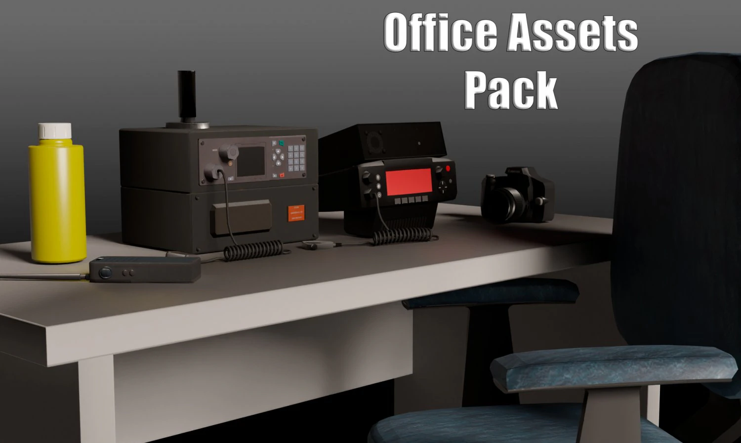 Office Pack 3D Model .c4d .max .obj .3ds .fbx .stl .blend