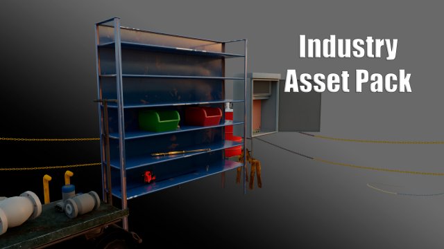 Industrial Assets Pack 3D मॉडल .c4d .max .obj .3ds .fbx .stl .blend