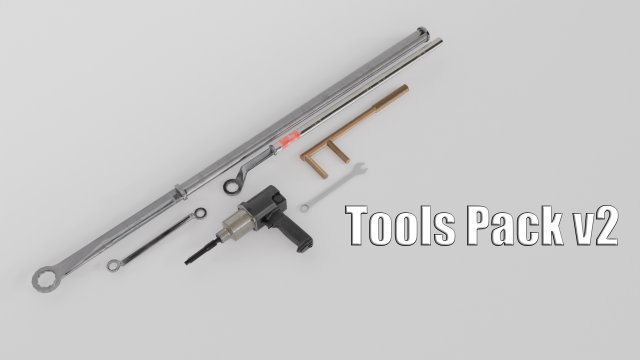 Tools Pack v2 3D Model .c4d .max .obj .3ds .fbx .stl .blend 