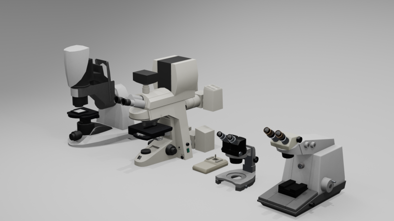 Microscopic Equipment Pack Modelo 3D .c4d .max .obj .3ds .fbx .stl .blend 