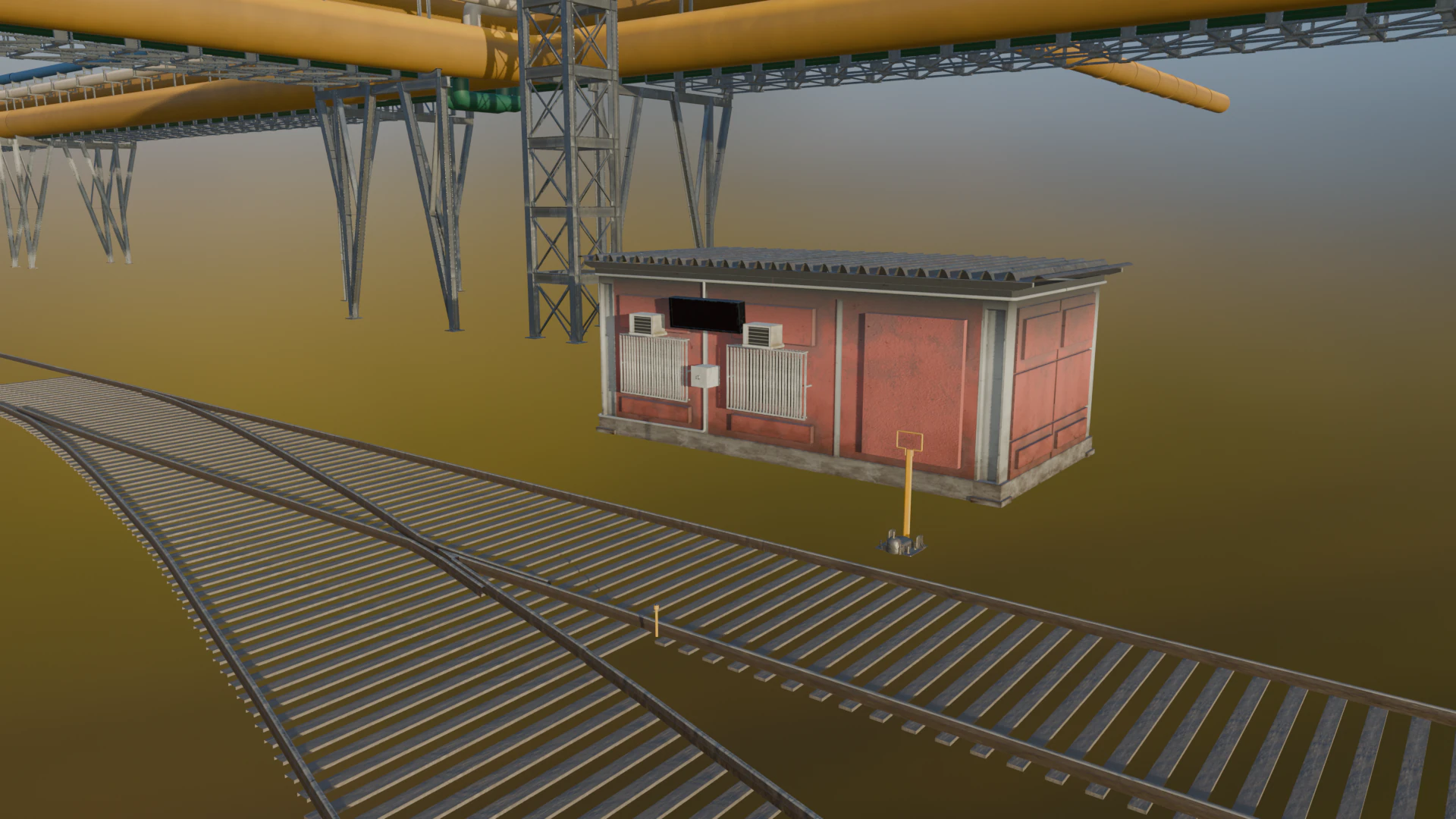 Railway Scenery Pack 3D Model .c4d .max .obj .3ds .fbx .stl .blend 