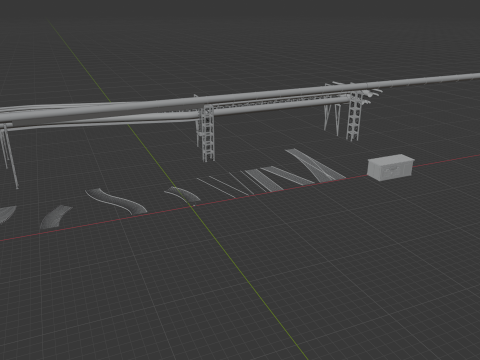 Railway Scenery Pack Modèle 3D