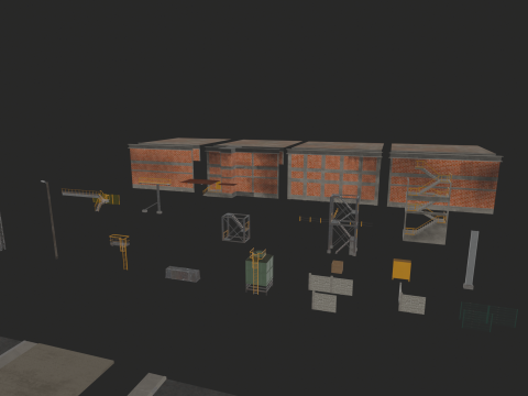 Modulares Industriepaket 3D Modell