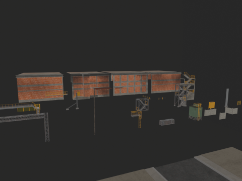 Модульный промышленный пакет 3D Модель