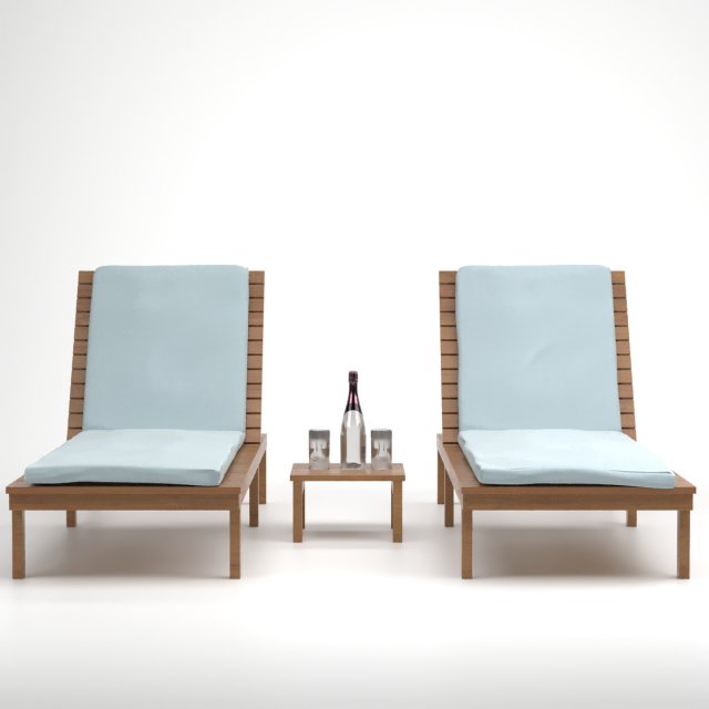 sunchair Model 3D .c4d .max .obj .3ds .fbx .stl .blend 