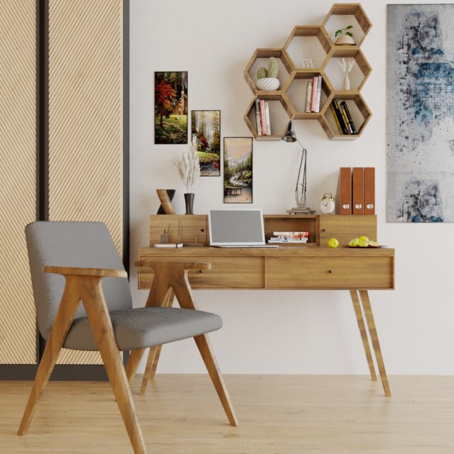 office desk Model 3D .c4d .max .obj .3ds .fbx .stl .blend 