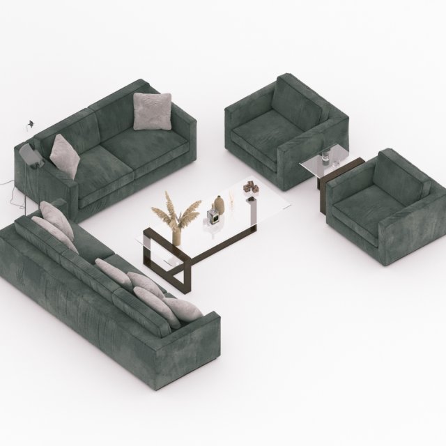 sofa Modelo 3D .c4d .max .obj .3ds .fbx .stl .blend