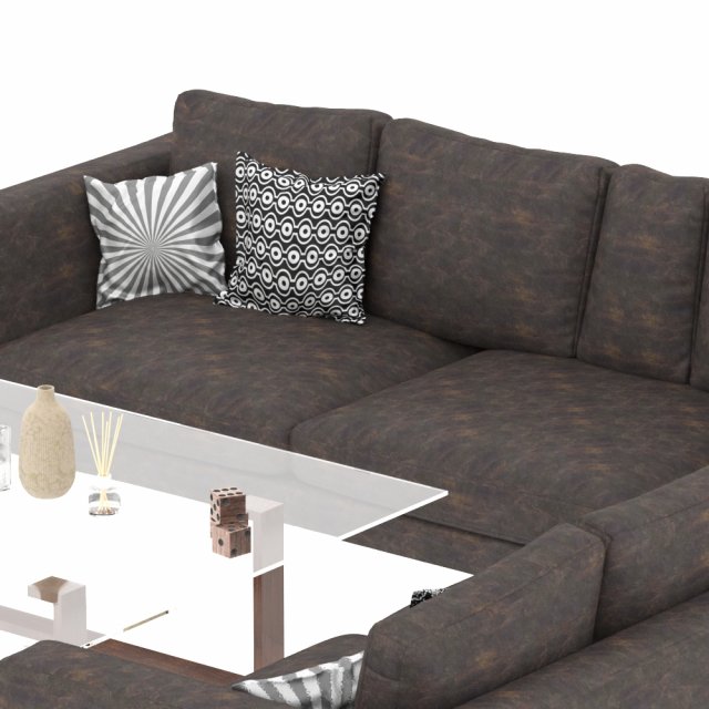 leather sofa 3D 모델 .c4d .max .obj .3ds .fbx .stl .blend 