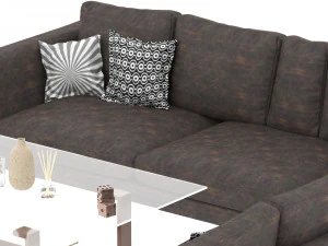 divano in pelle Modello 3D