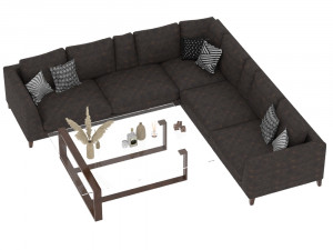 leather sofa 3D 모델