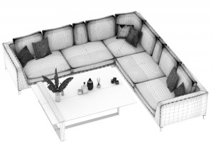 leather sofa 3D 모델